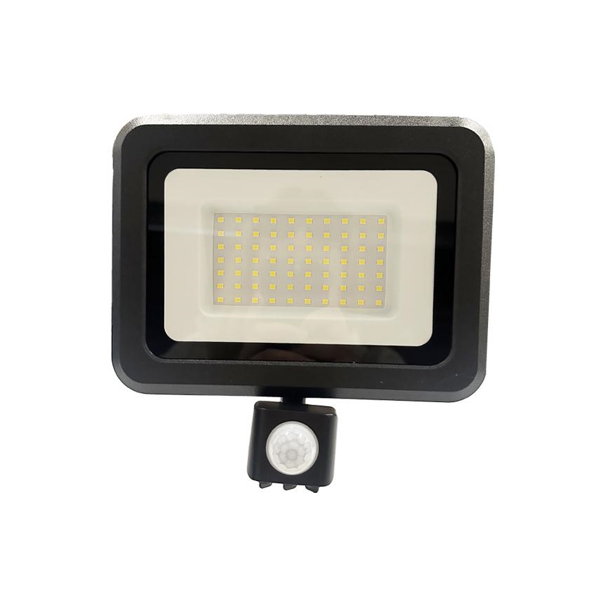 LED Vanjski reflektor sa senzorom LED/50W/230V 4000K IP44 crna