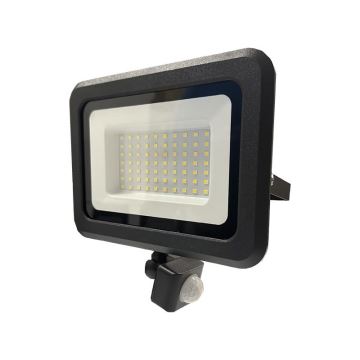 LED Vanjski reflektor sa senzorom LED/50W/230V 4000K IP44 crna