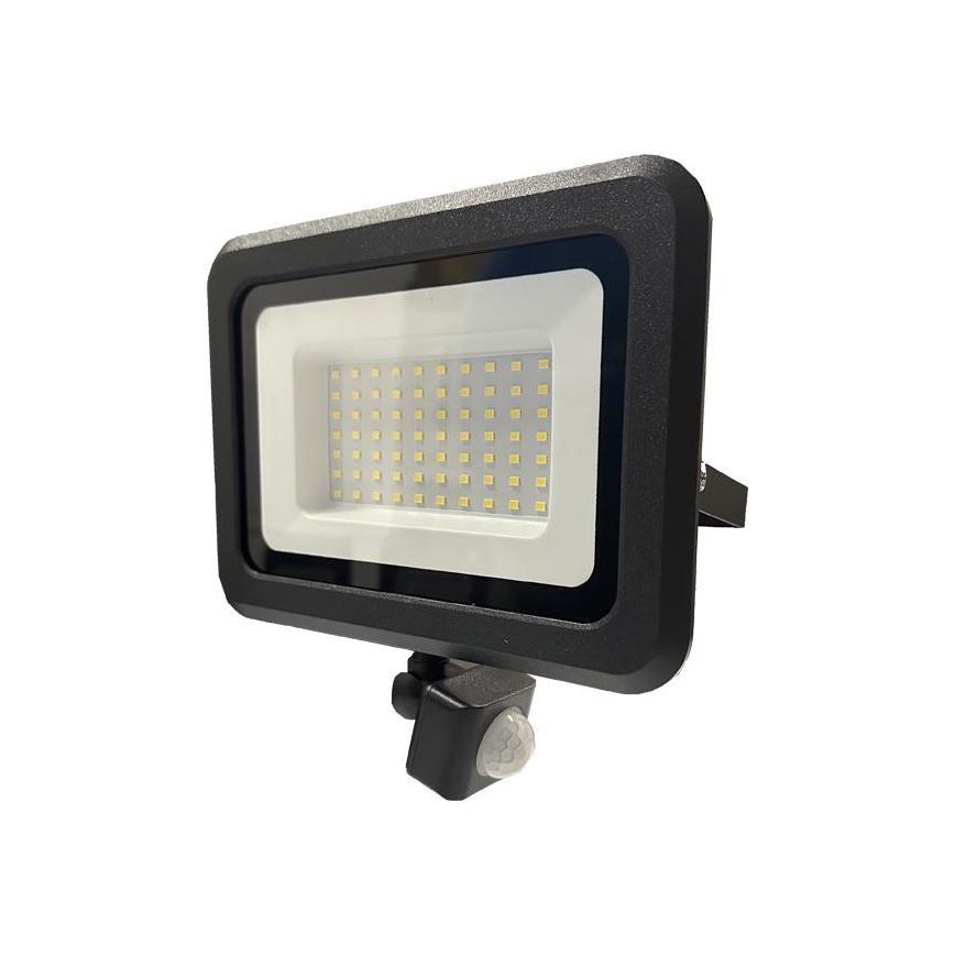 LED Vanjski reflektor sa senzorom LED/50W/230V 4000K IP44 crna