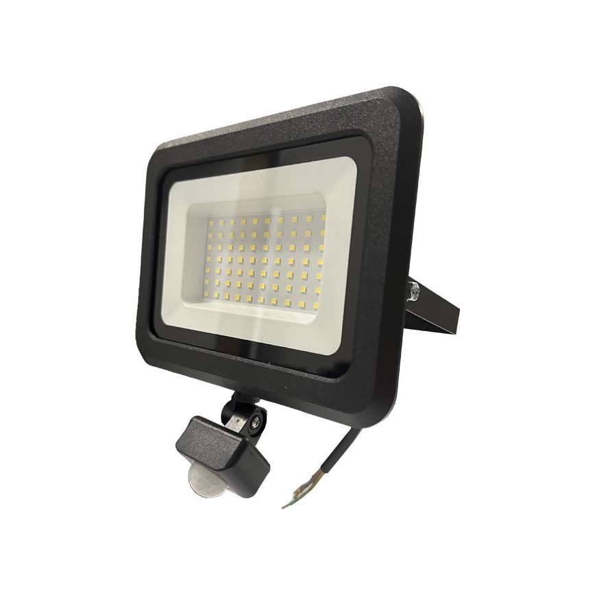 LED Vanjski reflektor sa senzorom LED/50W/230V 4000K IP44 crna