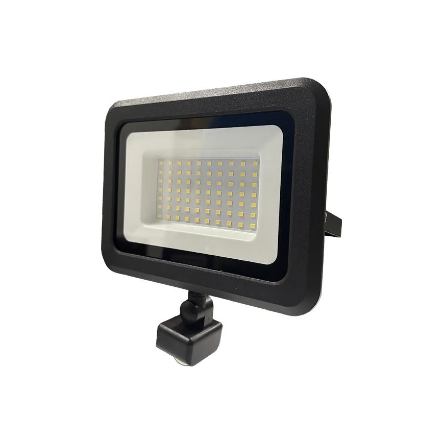 LED Vanjski reflektor sa senzorom LED/50W/230V 4000K IP44 crna