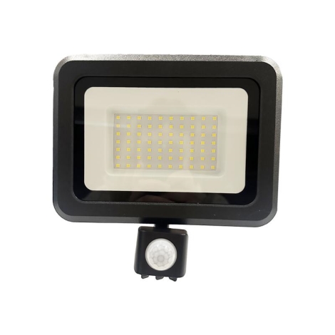 LED Vanjski reflektor sa senzorom LED/50W/230V 4000K IP65 crna