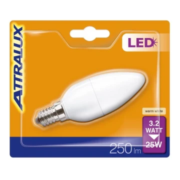 LED Žarulja B35 E14/3,2W/230V 2700K - Attralux