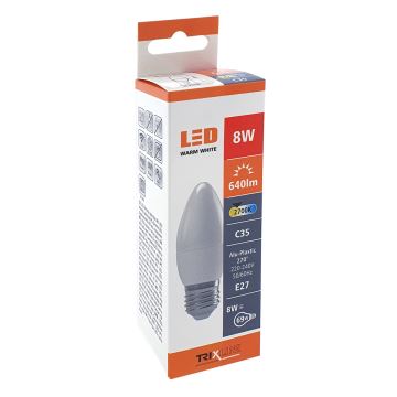 LED Žarulja C35 E27/8W/230V 2700K