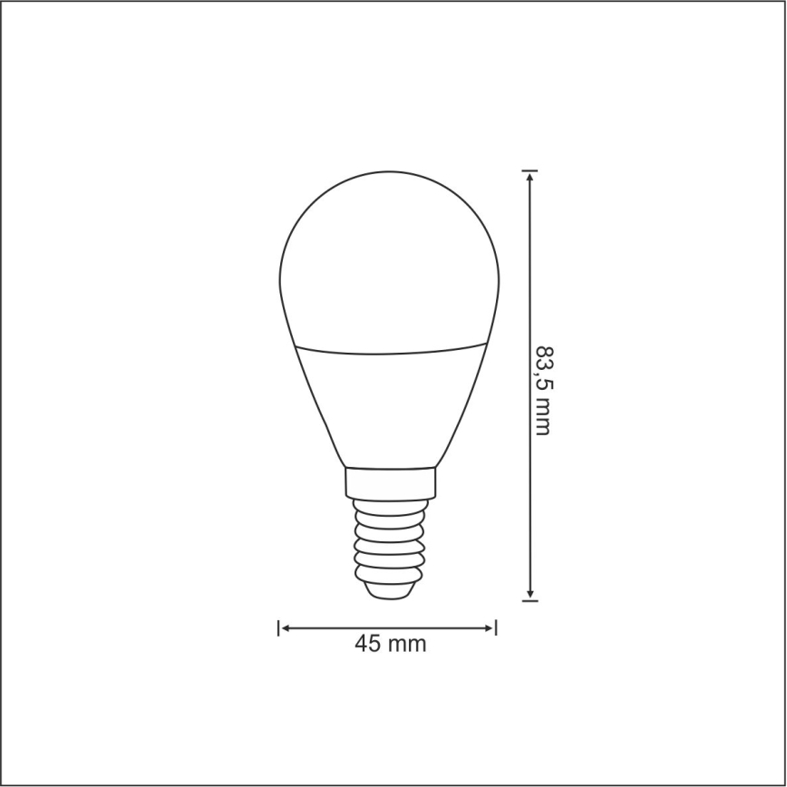 LED žarulja E14/4,9W/230V