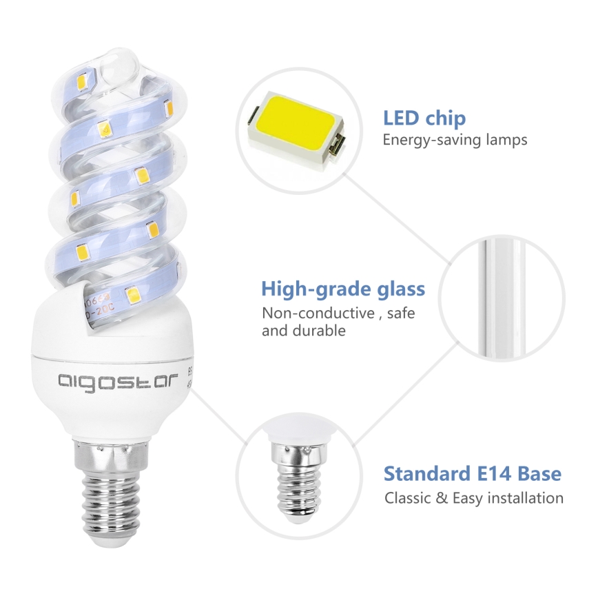 LED Žarulja E14/7W/230V 3000K - Aigostar