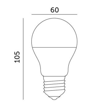 LED Žarulja E27/8,5W/230V 4000K