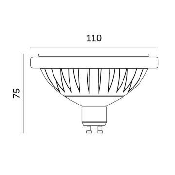 LED Žarulja ES111 GU10/15W/230V 4000K