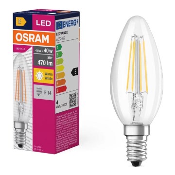 LED Žarulja FILAMENT B40 E14/4W/230V 2700K - Osram