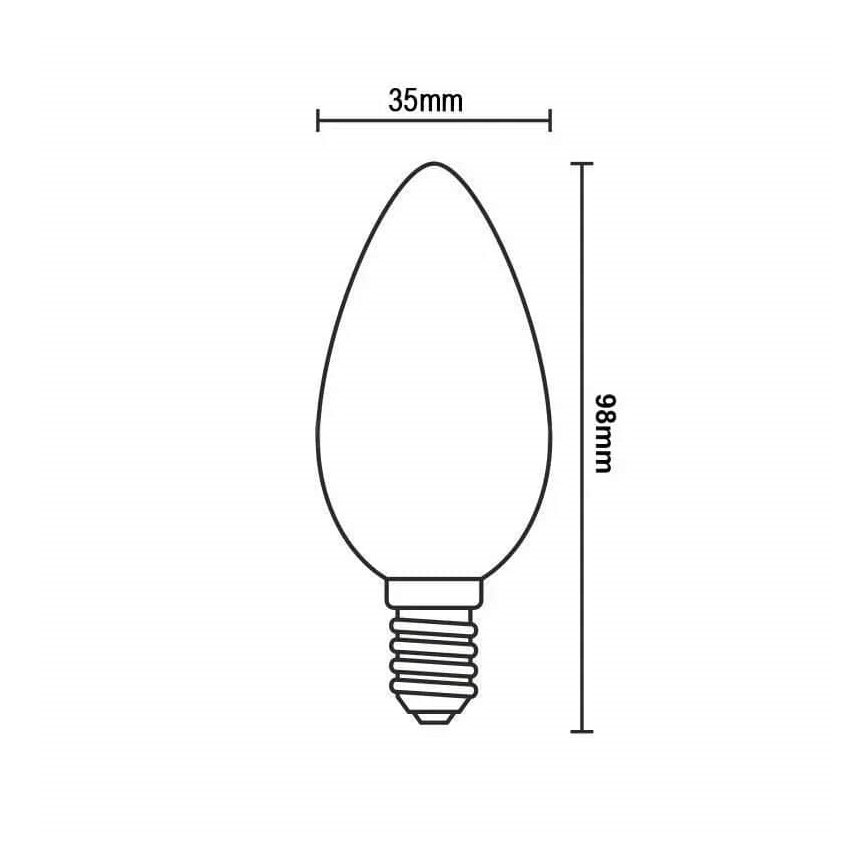 LED Žarulja BÍLÝ FILAMENT C35 E14/4,5W/230V 4000K