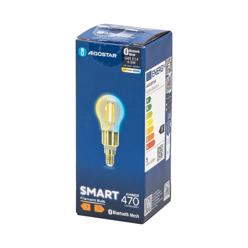 LED Žarulja FILAMENT G45 E14/4,5W/230V 2700-6500K - Aigostar