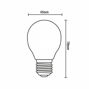 LED Žarulja FILAMENT G45 E14/4W/230V 3000K