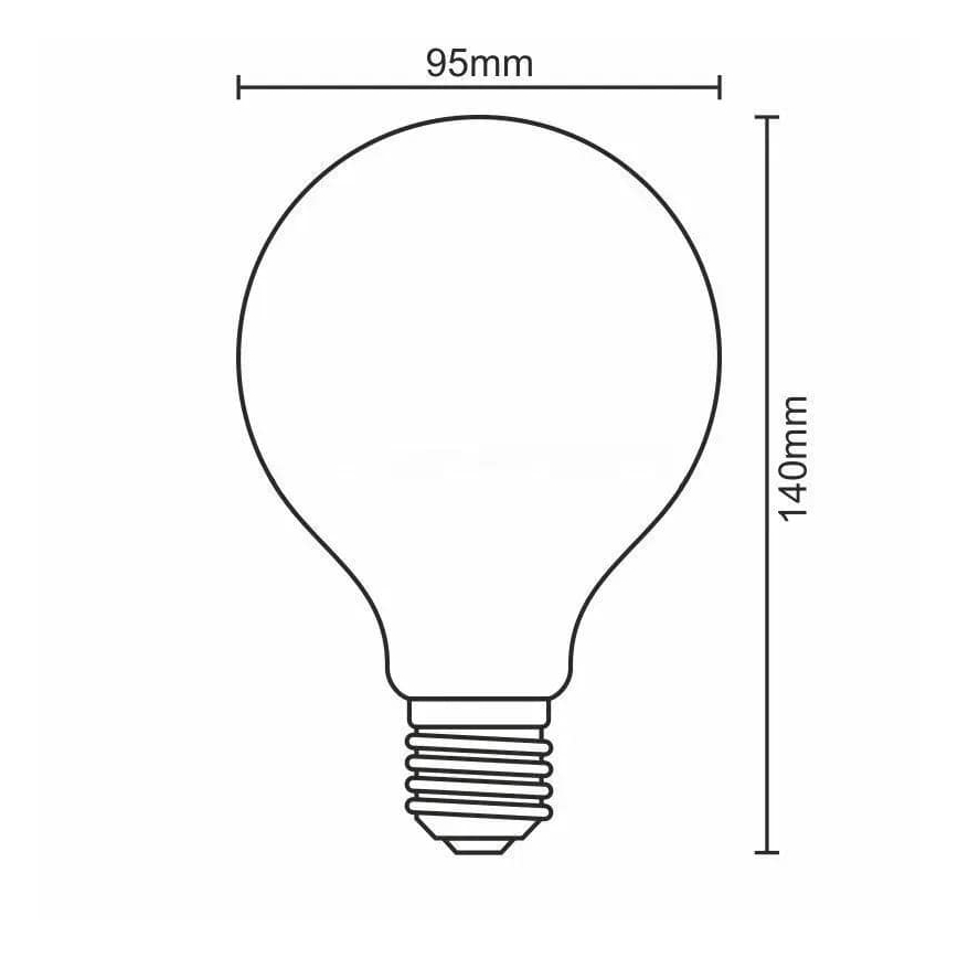 LED Žarulja FILAMENT G95 E27/11W/230V 3000K