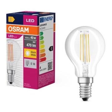 LED Žarulja FILAMENT P40 E14/4W/230V 2700K - Osram