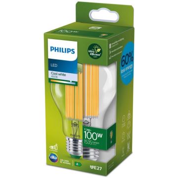 LED Žarulja FILAMENT Philips A60 E27/7,3W/230V 4000K