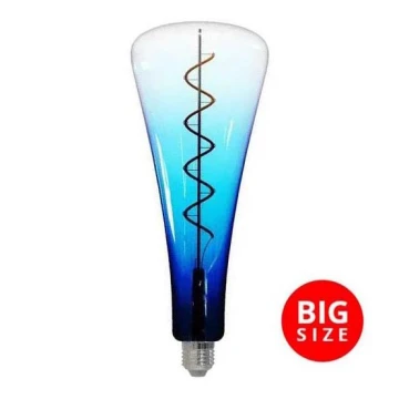 LED Žarulja FILAMENT SHAPE T110 E27/5W/230V 1800K plava