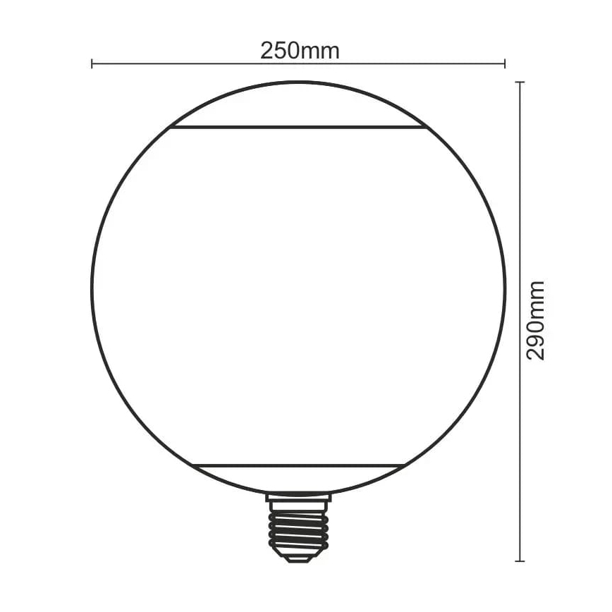 LED Žarulja FILAMENT SMOKE G250 E27/4W/230V 1800K