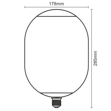 LED Žarulja FILAMENT SMOKE T178 E27/4W/230V 1800K