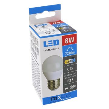 LED Žarulja G45 E27/8W/230V 6500K