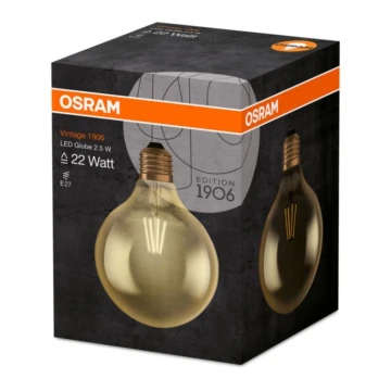 LED Žarulja GLOBE E27/2,5W/230V 2400K - Osram