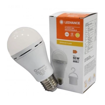 LED Žarulja RECHARGEABLE A60 E27/8W/230V 2700K - Ledvance