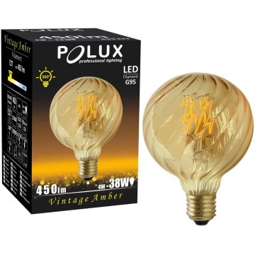 LED Žarulja VINTAGE AMBER G95 E27/4W/230V 2700K