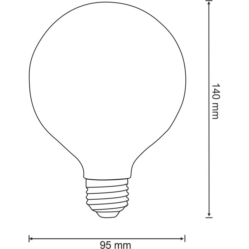 LED Žarulja VINTAGE AMBER G95 E27/4W/230V 2700K