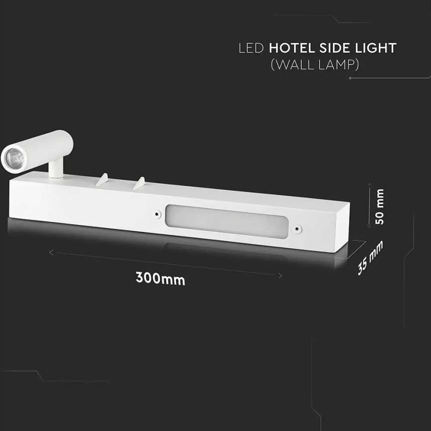 LED Zidna svjetiljka 1xLED/3W/230V + 1xLED/6W