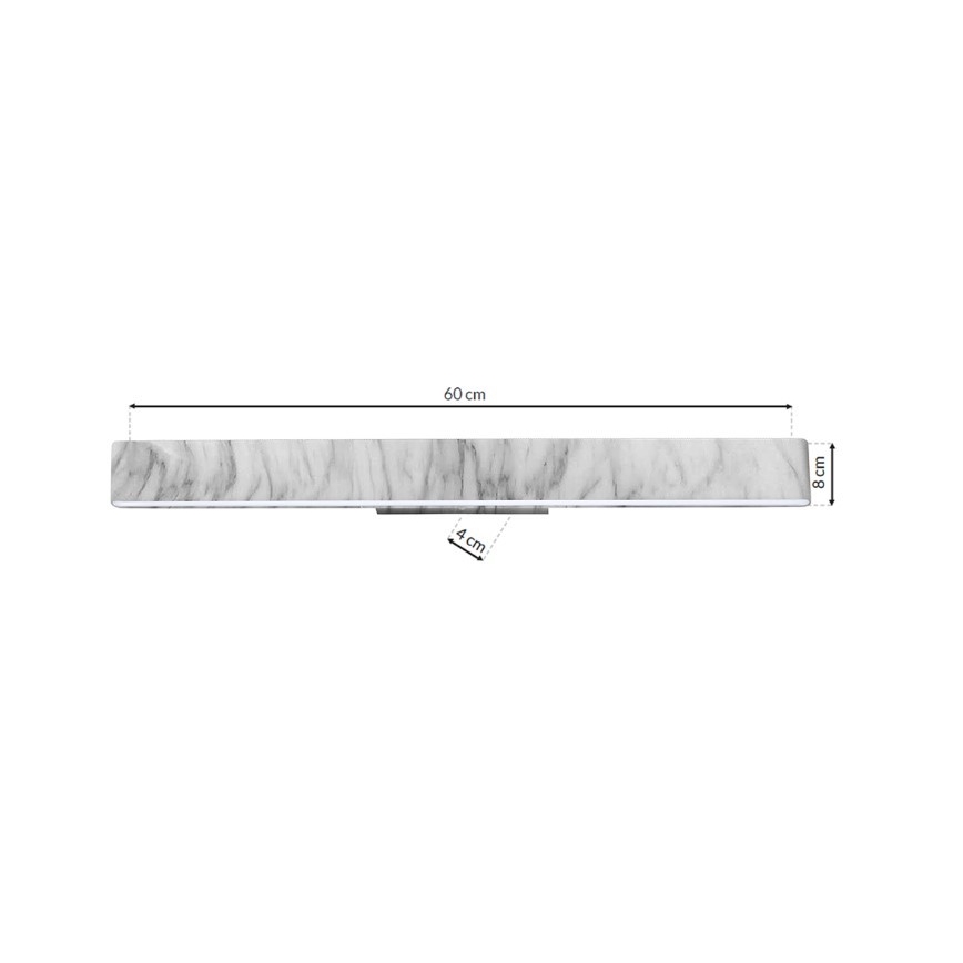 LED Zidna svjetiljka PIERCE LED/24W/230V 60 cm bijela/siva