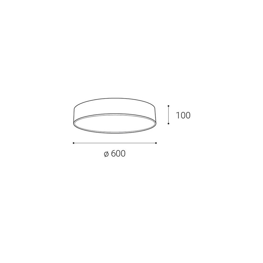 LED2 - LED Prigušiva stropna svjetiljka MONO LED/60W/230V 3000K/4000K crna