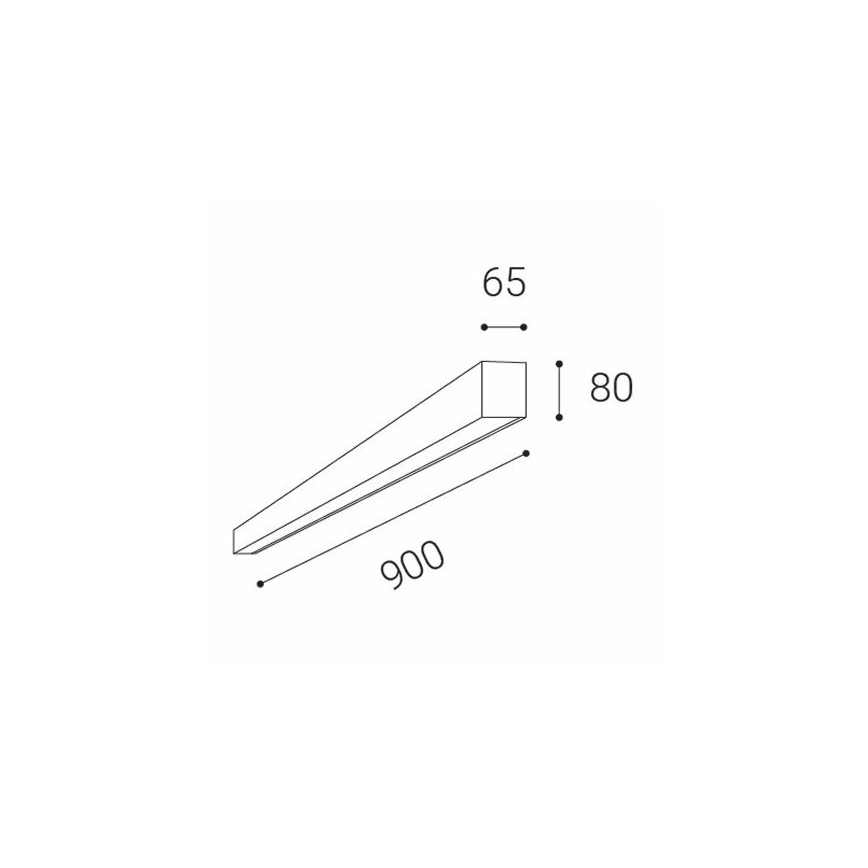 LED2 - LED Stropna svjetiljka LINO LED/24W/230V 3000K/3500K/4000K bijela 90 cm