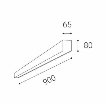 LED2 - LED Stropna svjetiljka LINO LED/24W/230V 3000K/3500K/4000K crna 90 cm