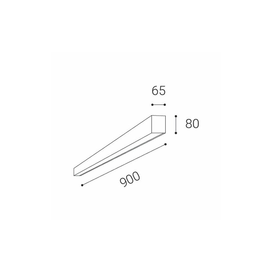 LED2 - LED Stropna svjetiljka LINO LED/24W/230V 3000K/3500K/4000K crna 90 cm