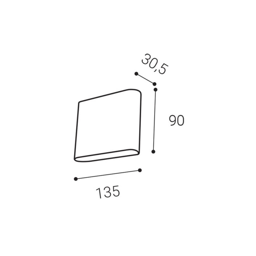 LED2 - LED Vanjska zidna svjetiljka FLAT 2xLED/3W/230V IP65 3000K/4000K/5700K crna