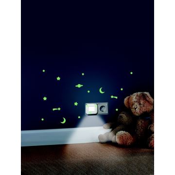 Ledvance - LED Noćno svjetlo sa senzorom LUNETTA LED/0,2W/230V