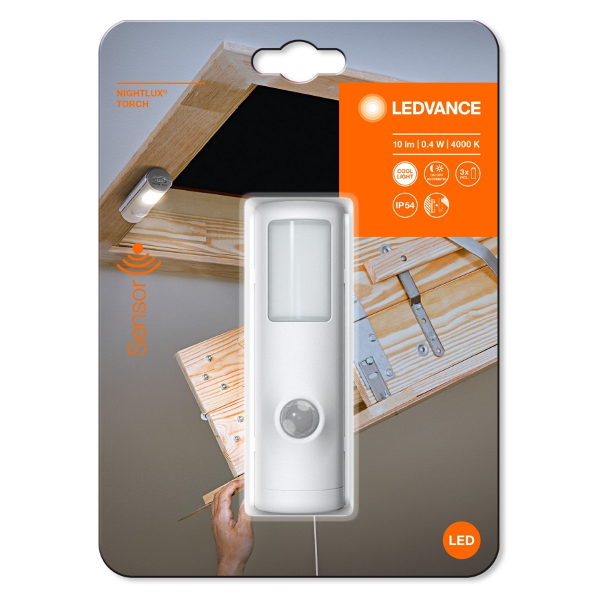 Ledvance - LED Orijentacijska svjetiljka sa senzorom NIGHTLUX LED/0,35W/3xAAA IP54