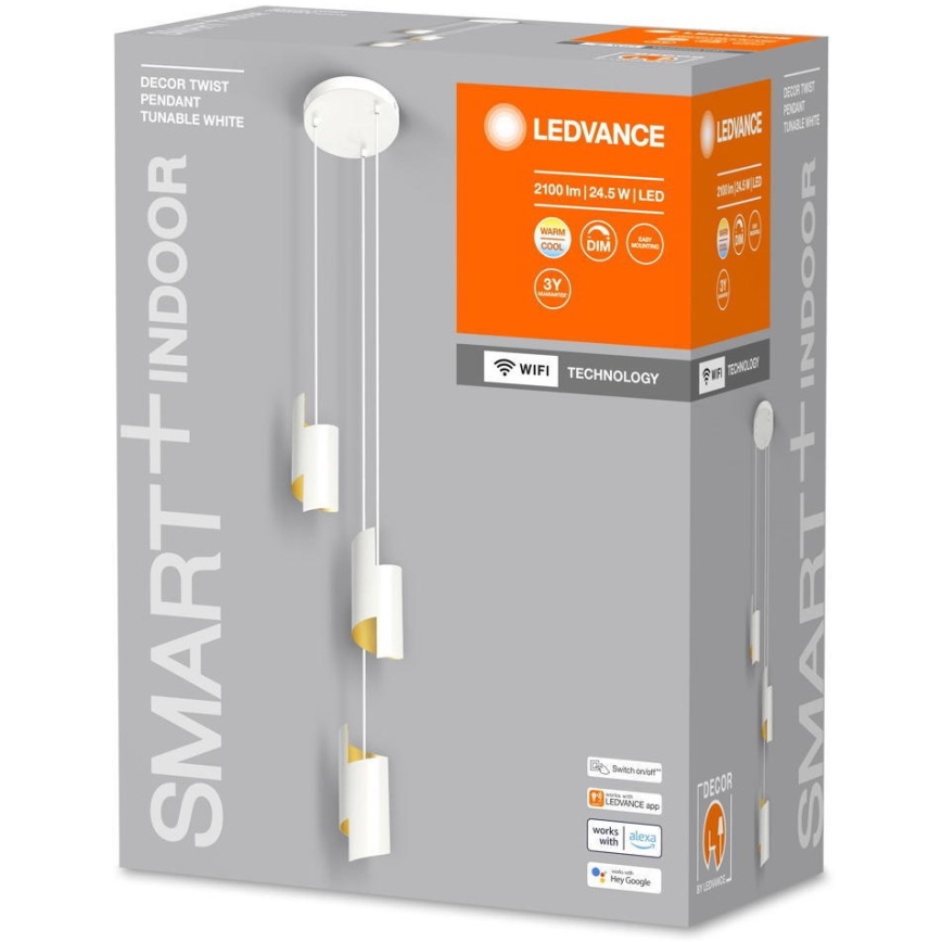 Ledvance - LED Prigušivi luster na sajli SMART+ DECOR 3xLED/8W/230V bijela Wi-Fi