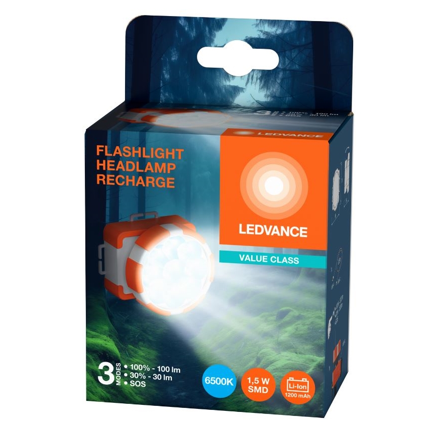 Ledvance - LED Punjiva čeona svjetiljka FLASHLIGHT LED/1,5W/5V 1200mAh