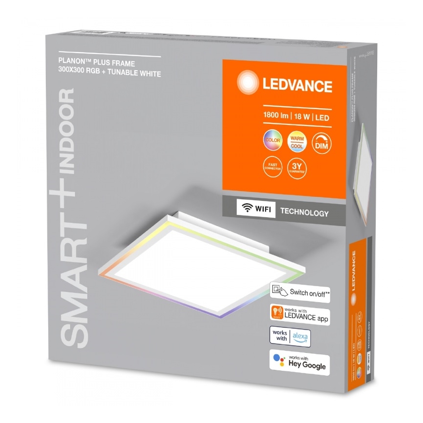 Ledvance - LED RGBW Prigušiva stropna svjetiljka SMART+ PLANON LED/18W/230V 2700-6500K Wi-Fi