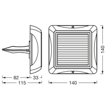 Ledvance - LED Prigušiva solarna lampa ENDURA STYLE SOLAR LED/1,2W/3,7V IP65