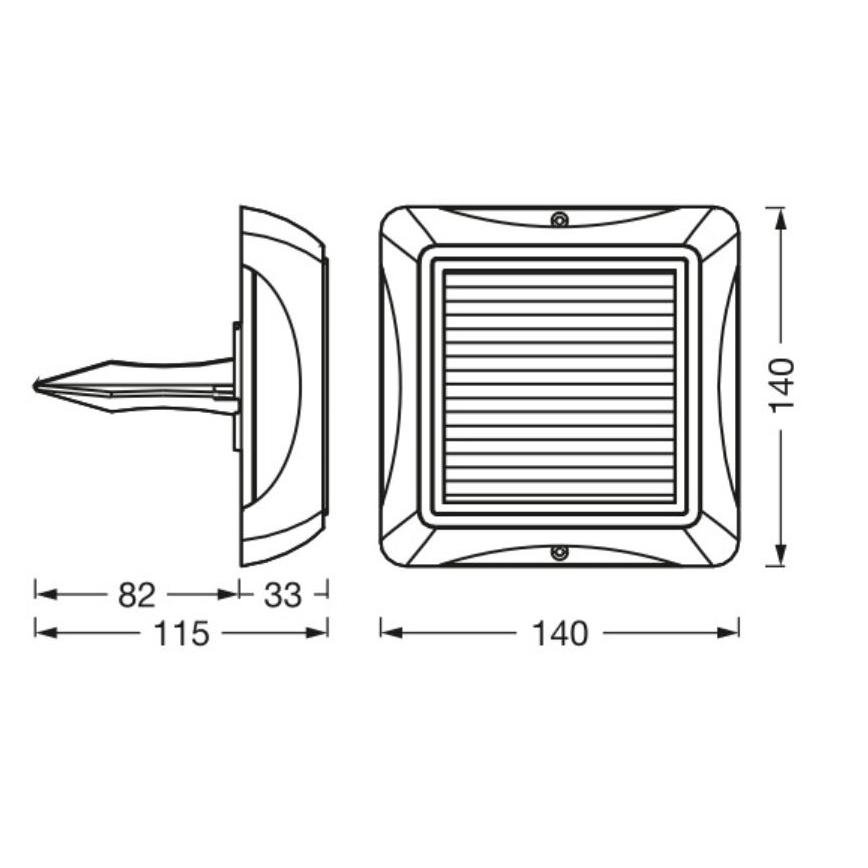 Ledvance - LED Prigušiva solarna lampa ENDURA STYLE SOLAR LED/1,2W/3,7V IP65