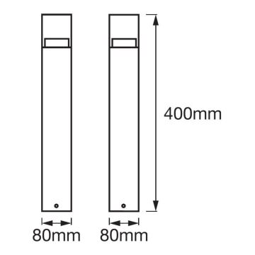 Ledvance - LED Vanjska lampa CRYSTAL 1xLED/4,5W/230V IP44 40 cm