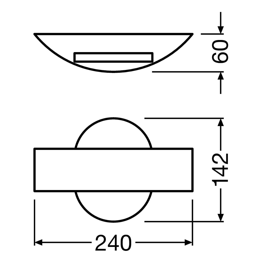 Ledvance - LED Vanjska zidna svjetiljka SHIELD LED/11W/230V IP44