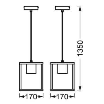 Ledvance - Luster na sajli DECOR NAIROBI 1xE27/15W/230V kaučukovac