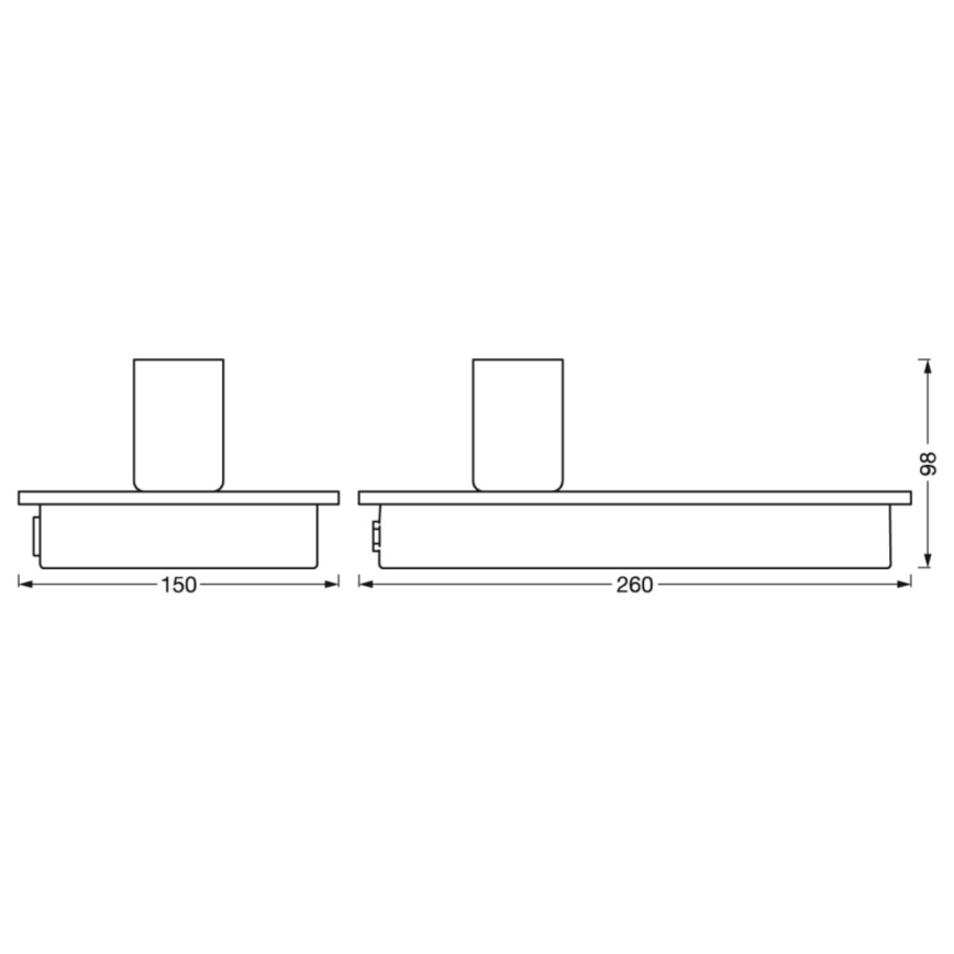 Ledvance - Stolna lampa na dodir s USB konektorom DECOR WOOD 1xE27/8W/230V kaučukovac