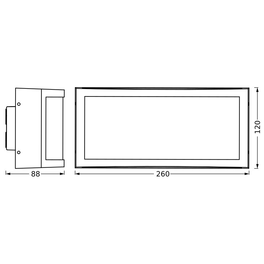 Ledvance - Vanjska zidna svjetiljka CUADRA 1xE27/40W/230V IP65