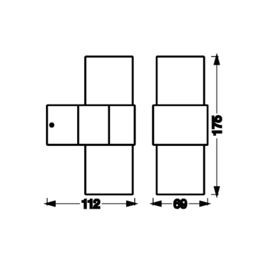 Ledvance - Vanjska zidna svjetiljka ENDURA ROTARY 2xGU10/5W/230V IP44