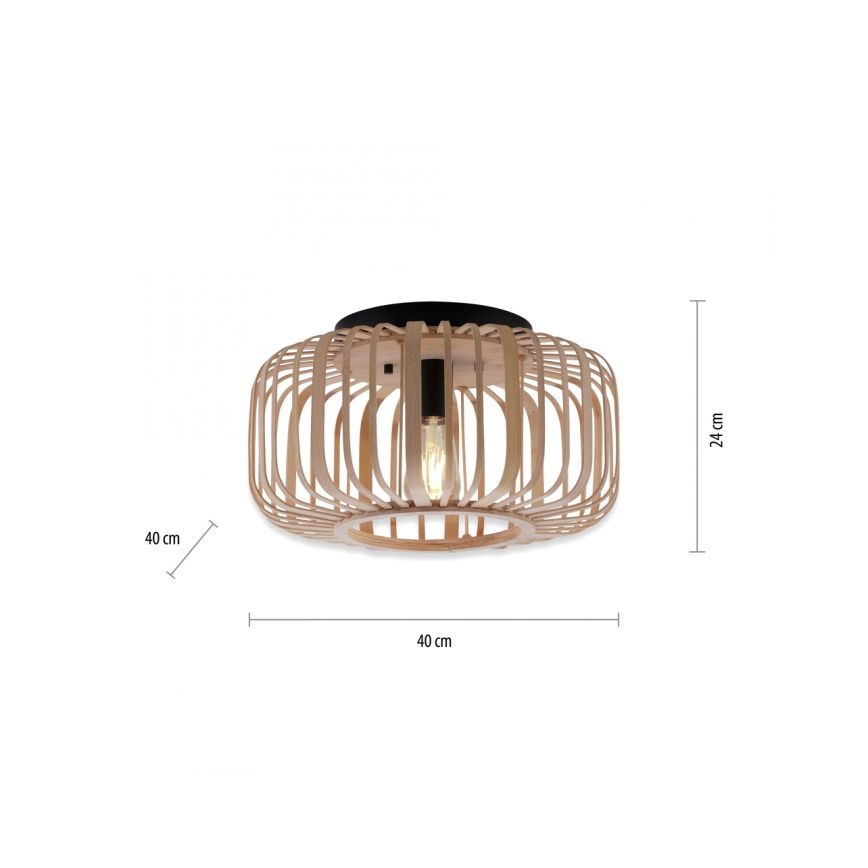 Leuchten Direkt 11412-79 - Nadgradni luster RACOON 1xE27/40W/230V pr. 40 cm bambus