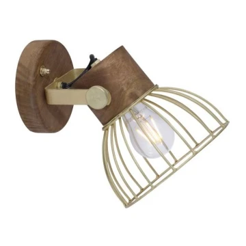 Leuchten Direkt 11486-60 - Zidna reflektorska svjetiljka ALAMI 1xE27/25W/230V mangovac