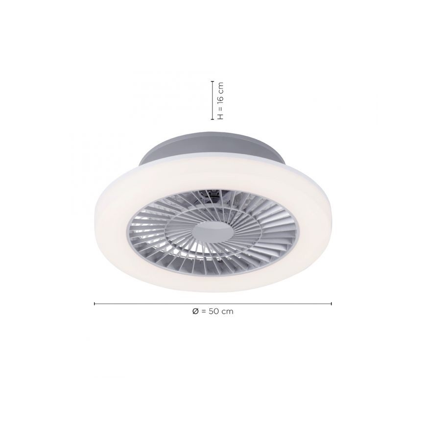 Leuchten Direkt 14645-55 - LED Svjetiljka s ventilatorom LEONARD LED/27W/230V